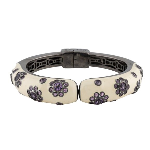 MCL BY MATTHEW CAMPBELL LAURENZA ENAMEL, AMETHYST & SAPPHIRE CUFF BRACELET - Picture 1 of 10